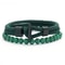 Men Nautical Rope Bracelet with Natural Malachite Beads Handmade Hook Clasp