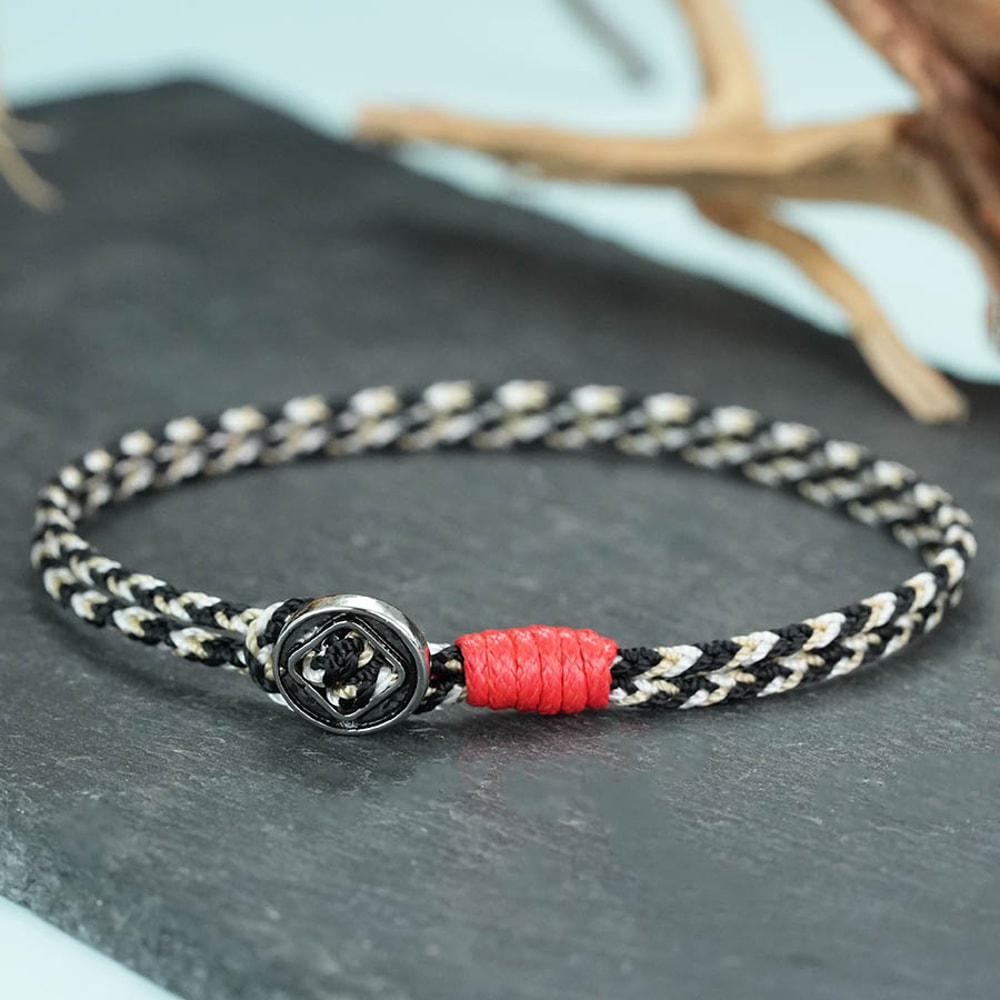 Red Rope Bracelet for Men Adjustable Wrap Bracelet Minimalist Casual Wrist Jewelry