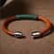 Handwoven Leather Rope Bracelet Vintage Boho Couple Wristband Adjustable Cowhide Bracelet