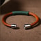 Handwoven Leather Rope Bracelet Vintage Boho Couple Wristband Adjustable Cowhide Bracelet