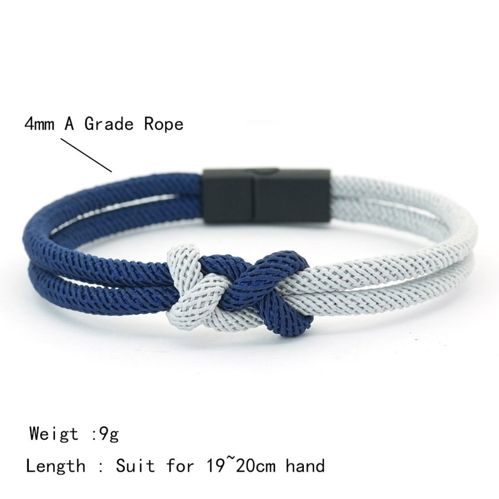 Handmade Braided Bracelet for Men Ethnic Rope Knot Stylish Gift for Boyfriend