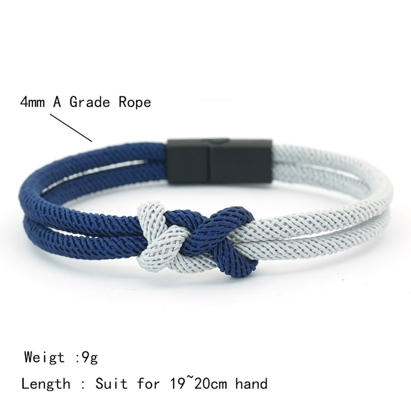 Handmade Braided Bracelet for Men Ethnic Rope Knot Stylish Gift for Boyfriend
