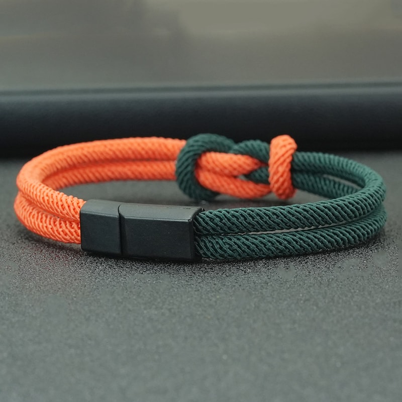 Handmade Braided Bracelet for Men Ethnic Rope Knot Stylish Gift for Boyfriend