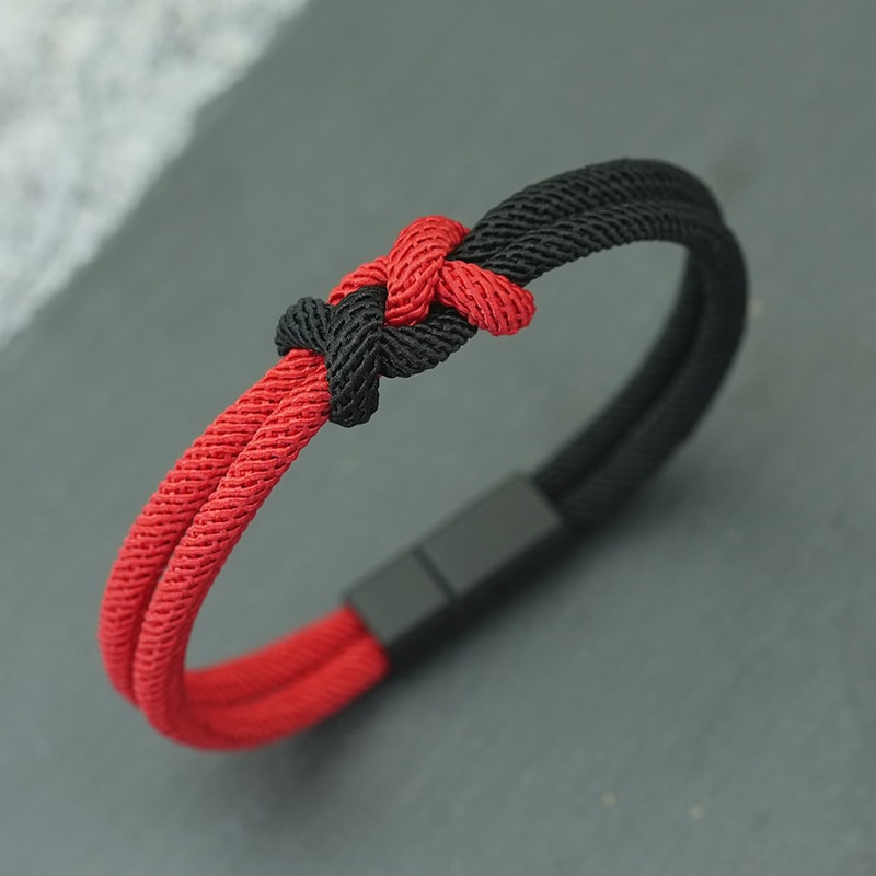 Handmade Braided Bracelet for Men Ethnic Rope Knot Stylish Gift for Boyfriend