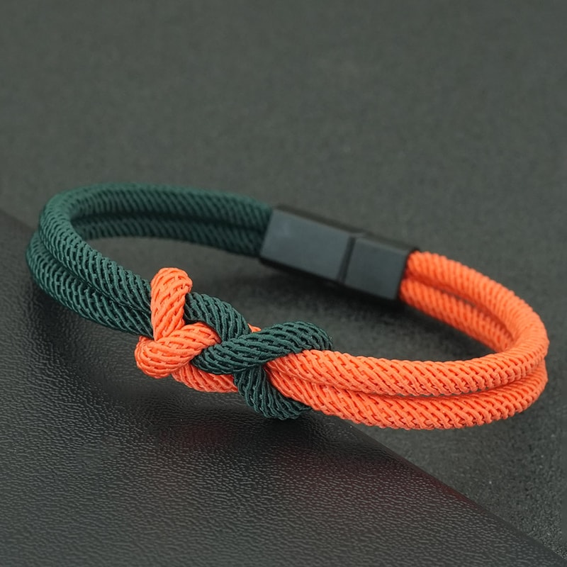 Handmade Braided Bracelet for Men Ethnic Rope Knot Stylish Gift for Boyfriend
