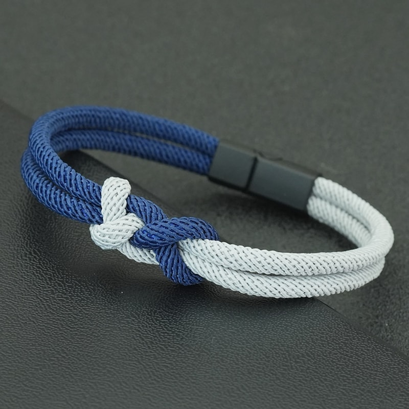 Handmade Braided Bracelet for Men Ethnic Rope Knot Stylish Gift for Boyfriend