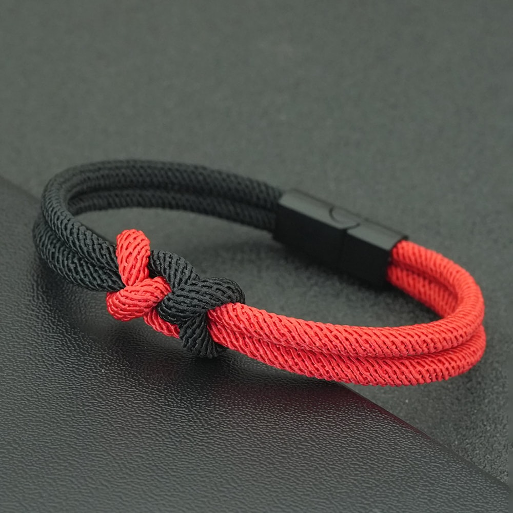 Handmade Braided Bracelet for Men Ethnic Rope Knot Stylish Gift for Boyfriend