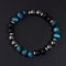Blue Tiger Eye Bracelet Handmade Elastic Gemstone Bead Bracelet for Men and Women Daily Wear