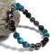 Blue Tiger Eye Bracelet Handmade Elastic Gemstone Bead Bracelet for Men and Women Daily Wear