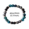 Blue Tiger Eye Bracelet Handmade Elastic Gemstone Bead Bracelet for Men and Women Daily Wear