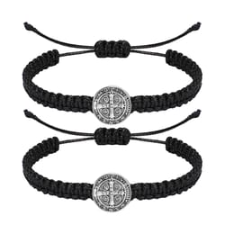 saint benedict bracelet adjustable catholic bracelet religious protection jewelry