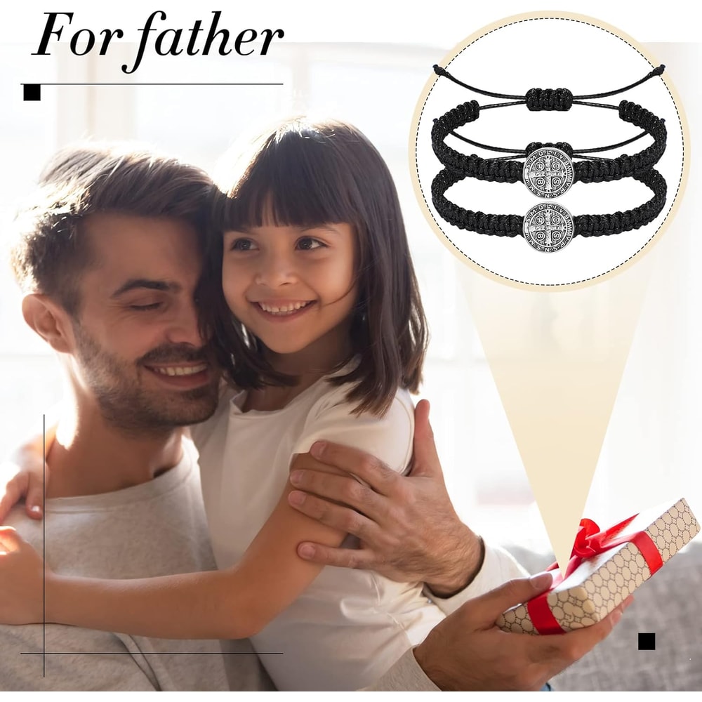 Saint Benedict Bracelet Adjustable Catholic Bracelet Religious Protection Jewelry 1