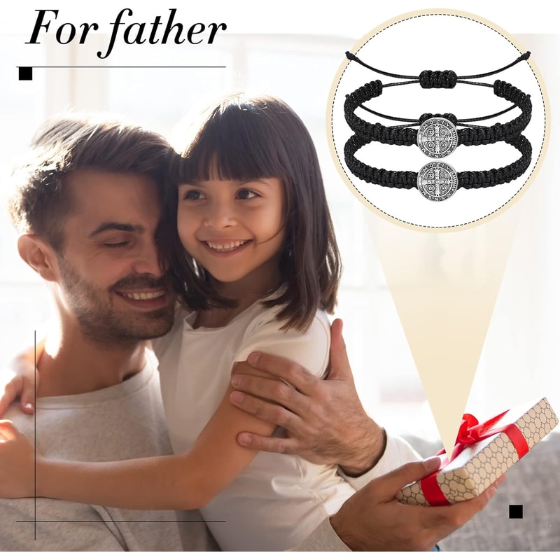 Saint Benedict Bracelet Adjustable Catholic Bracelet Religious Protection Jewelry 1