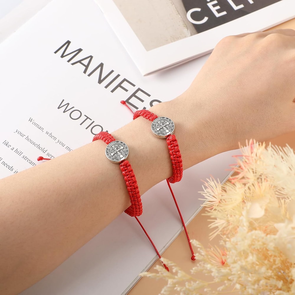 Saint Benedict Bracelet Adjustable Catholic Bracelet Religious Protection Jewelry 3