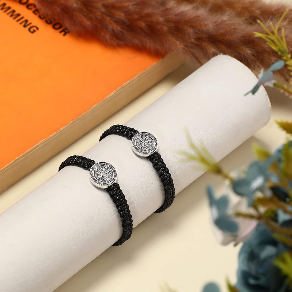 Saint Benedict Bracelet Adjustable Catholic Bracelet Religious Protection Jewelry 5