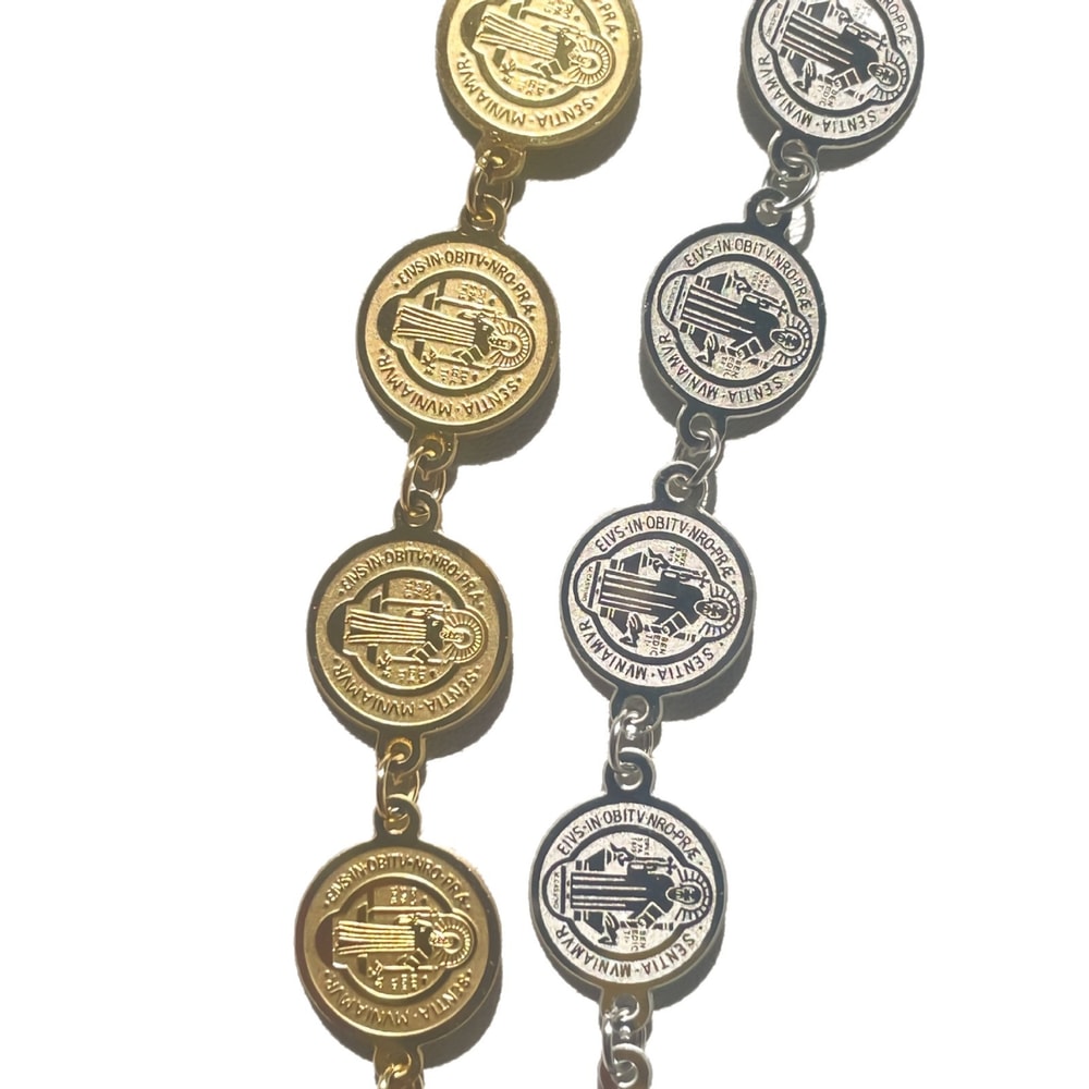 Saint Benedict Bracelet Spiritual Protection Stainless Steel Faith Amulet Jewelry