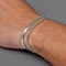 Mens Stainless Steel Bracelet Adjustable Minimalist Silver Chain Wristband