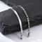 Mens Stainless Steel Bracelet Adjustable Minimalist Silver Chain Wristband