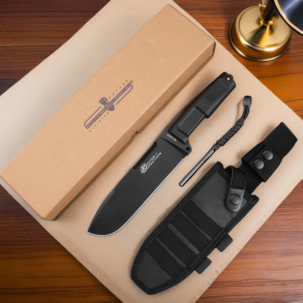 Heavy Duty Tactical Survival Knife Fixed Blade Camping Knife for Bushcraft Hunting Outdoor Use