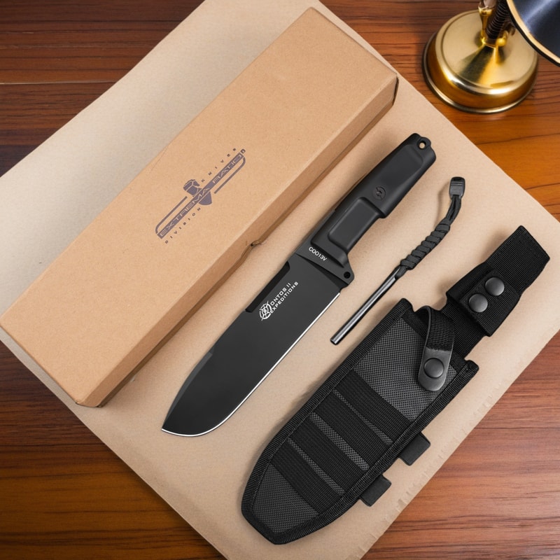 Heavy Duty Tactical Survival Knife Fixed Blade Camping Knife for Bushcraft Hunting Outdoor Use