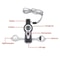 Multifunction Survival Whistle with LED Light and Thermometer for Camping Safety Gear