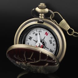 vintage pocket compass for hiking and camping portable navigation tool