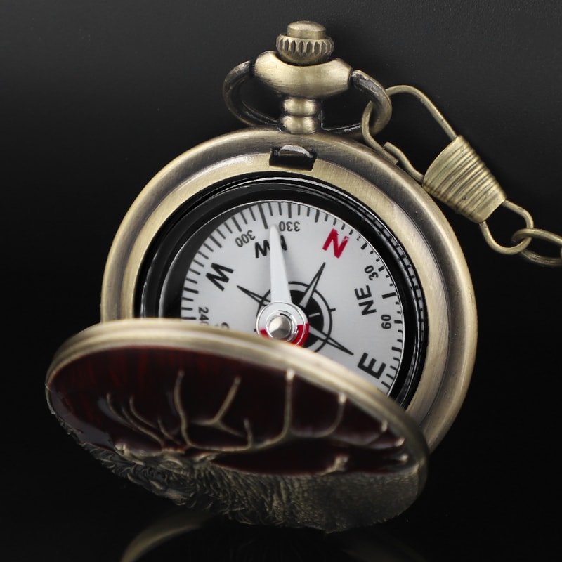 Vintage Pocket Compass For Hiking And Camping Portable Navigation Tool 0