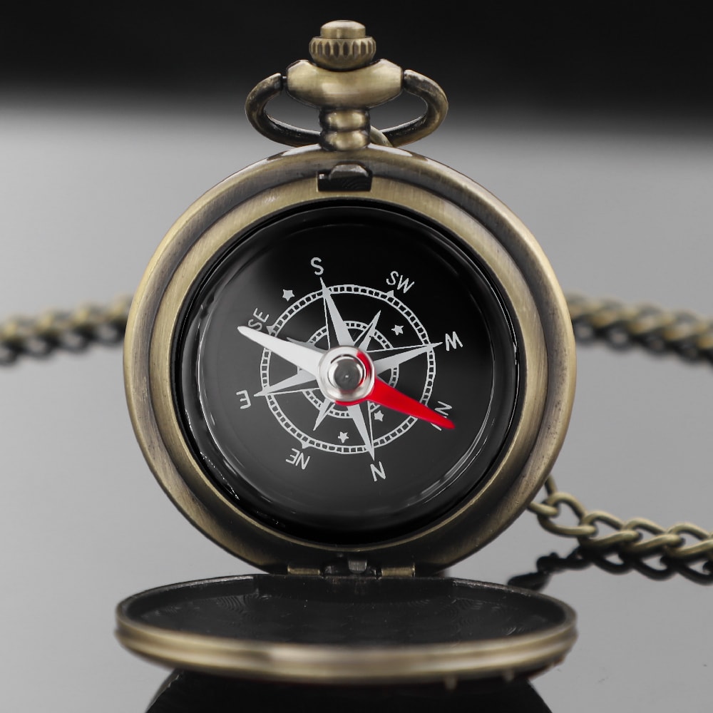 Vintage Pocket Compass For Hiking And Camping Portable Navigation Tool 6
