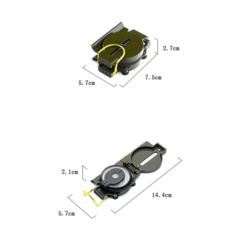 Military Waterproof Hiking Compass High Precision Lensatic Survival Navigation Tool