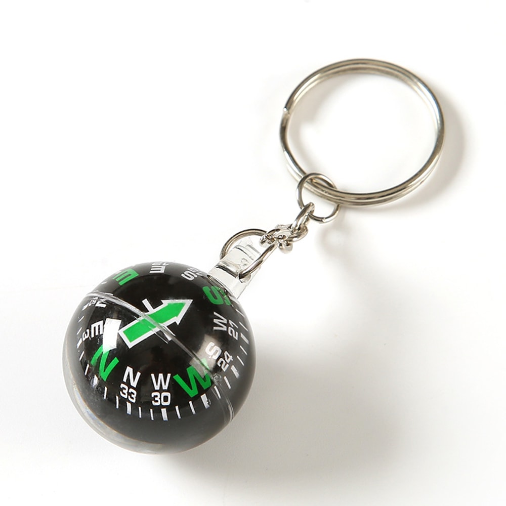 Portable Compass Mini Keychain Survival Tool for Hiking and Outdoor Navigation