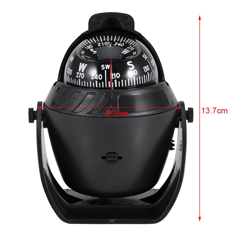 High Precision LED Marine Compass Pivoting Navigation Compass for Boat Car Dashboard