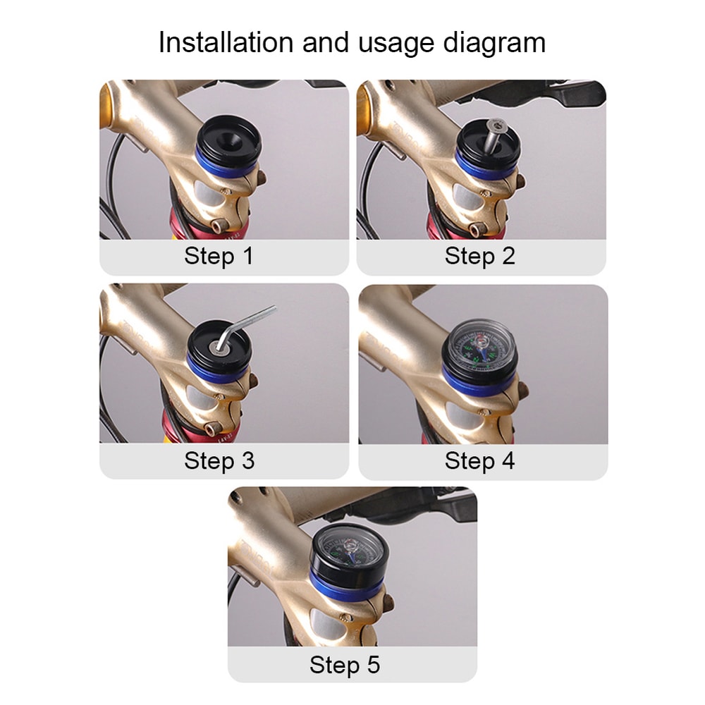 Bike Handlebar Compass Waterproof Navigation Tool for Cycling and Hiking