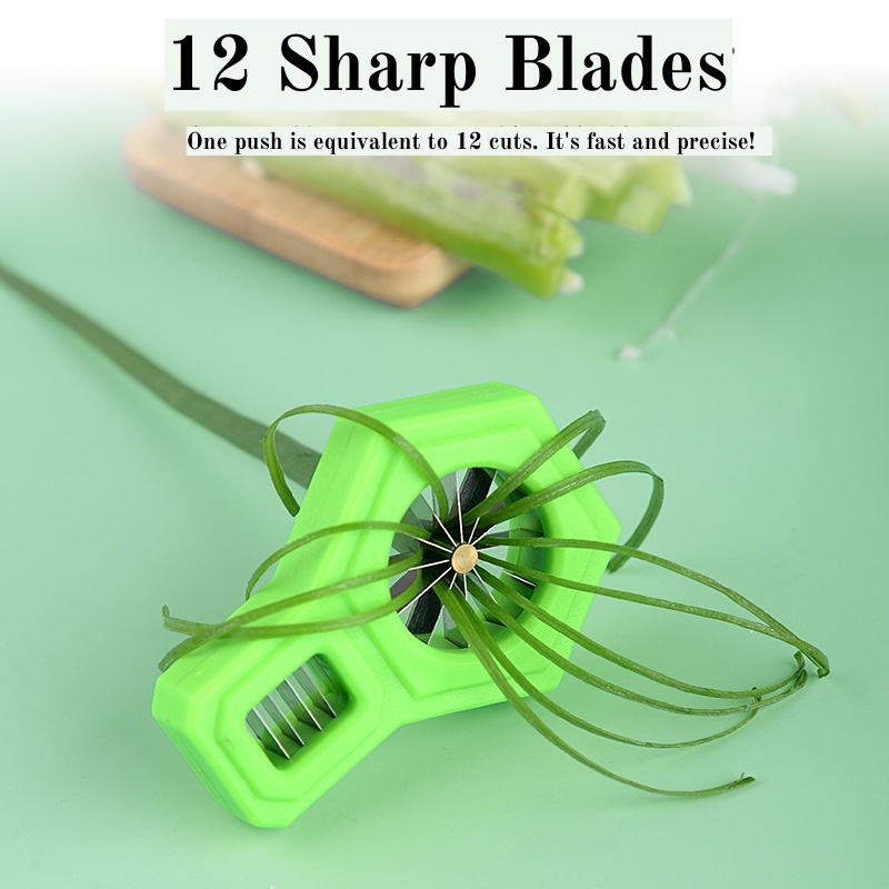 Stainless Steel Green Onion Shredder Tool Fast Herb Cutter Vegetable Slicer
