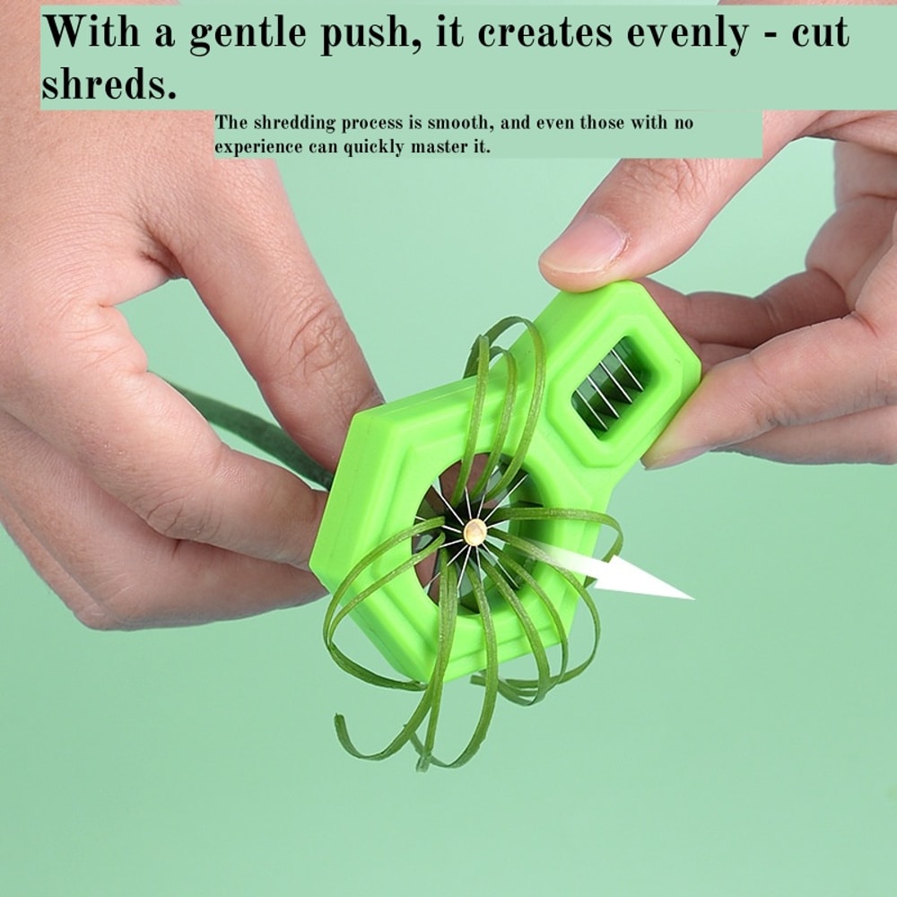 Stainless Steel Green Onion Shredder Tool Fast Herb Cutter Vegetable Slicer