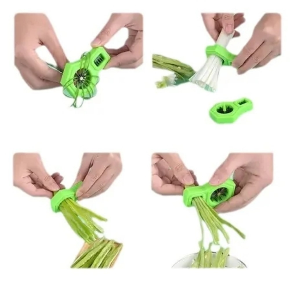 Stainless Steel Green Onion Shredder Tool Fast Herb Cutter Vegetable Slicer