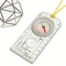 Multifunctional Map Compass Ruler for Hiking Navigation Outdoor Survival Tool