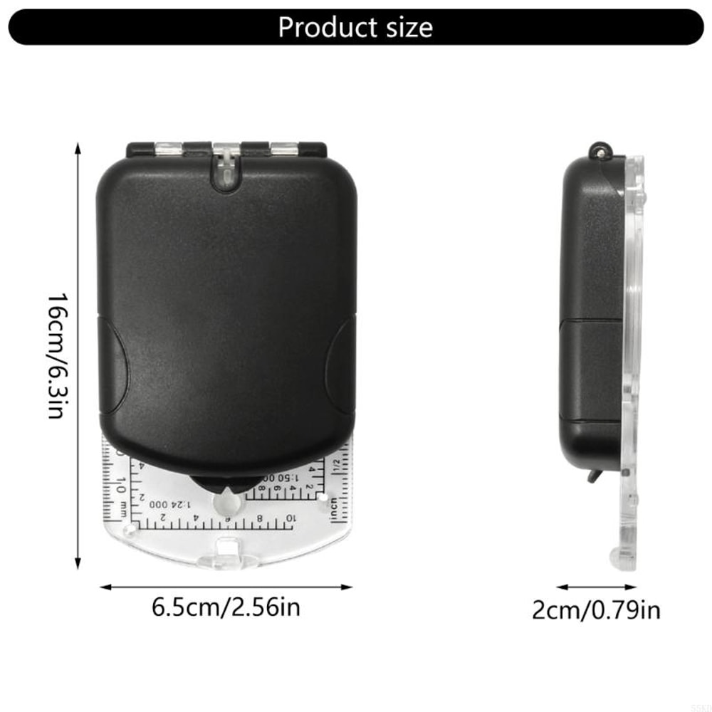 Waterproof Camping Compass With Night Glow Accurate Hiking Navigation Tool 5