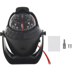 flush mount boat compass with illuminated marine dashboard navigation system