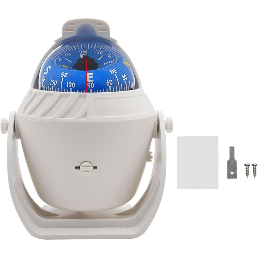Flush Mount Boat Compass with Illuminated Marine Dashboard Navigation System