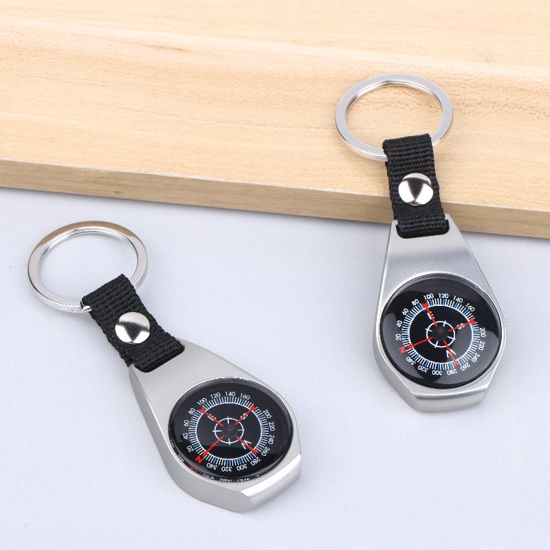 Portable Compass Keychain With Carabiner Clip For Camping And Hiking Navigation 2