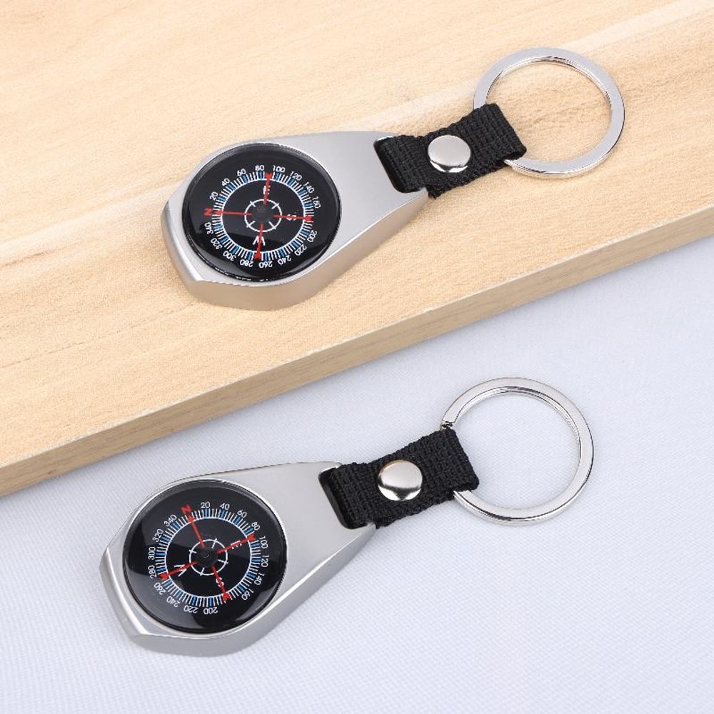 Portable Compass Keychain With Carabiner Clip For Camping And Hiking Navigation 3