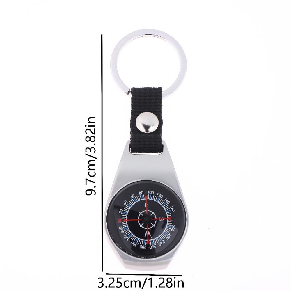 Portable Compass Keychain With Carabiner Clip For Camping And Hiking Navigation 5