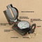 High Precision Lensatic Compass for Hiking Survival Waterproof Navigation Tool