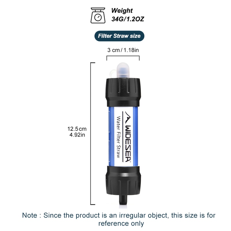 High-Performance Portable Water Filter Straw for Hiking, Survival, and Outdoor Use