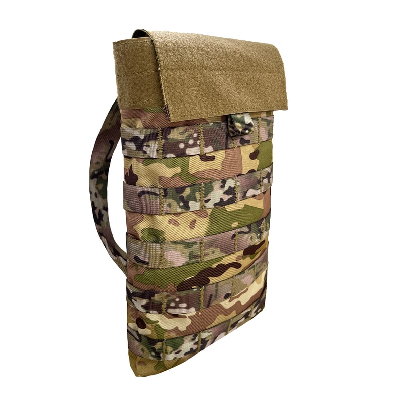 High-Capacity Tactical MOLLE Hydration Pouch with Wide Opening Seal Storage Pack