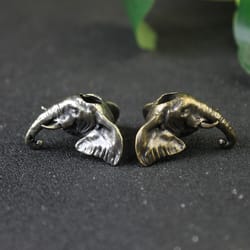 elephant head brass knife bead lanyard pendant for edc paracord keychain