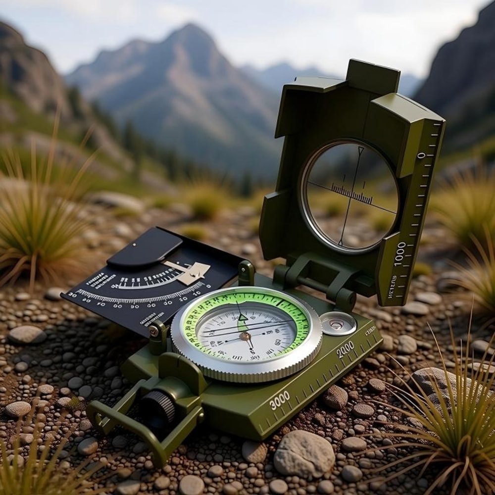 Precision Outdoor Navigation Compass Tool with Clinometer Map Measuring Compass