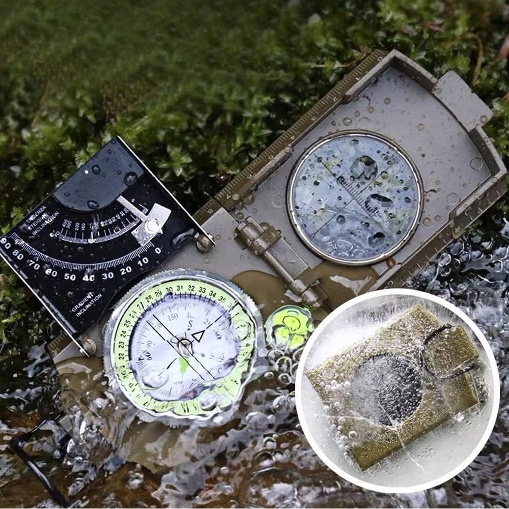 Precision Outdoor Navigation Compass Tool with Clinometer Map Measuring Compass