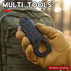 heavy duty edc multi tool knife with carabiner clip outdoor survival tool tactical pocket gear