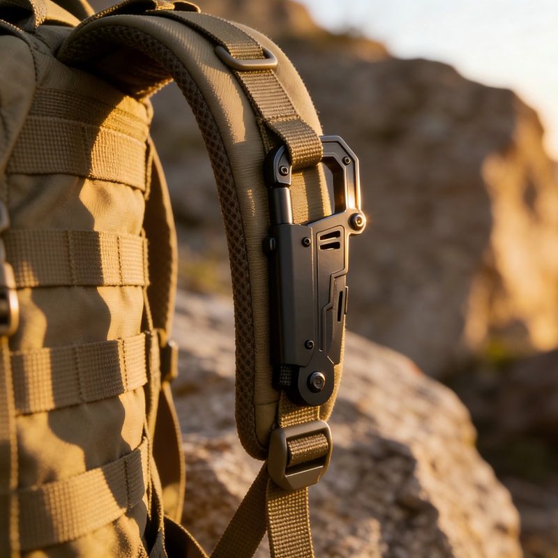 Heavy Duty EDC Multi Tool Knife with Carabiner Clip Outdoor Survival Tool Tactical Pocket Gear